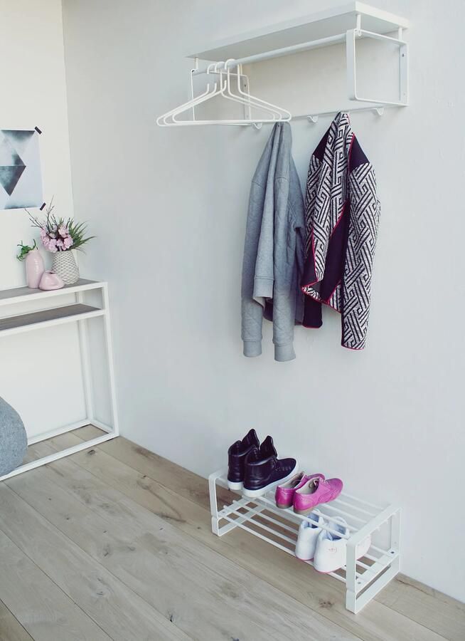 Spinder Design Rex 3 Wandkapstok met 5 haken en hoedenplank 70x29x28 cm Wit - Foto 5