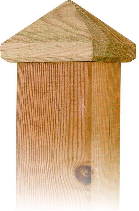 Paalornament paalkap voor tuinpaal hout 80mm