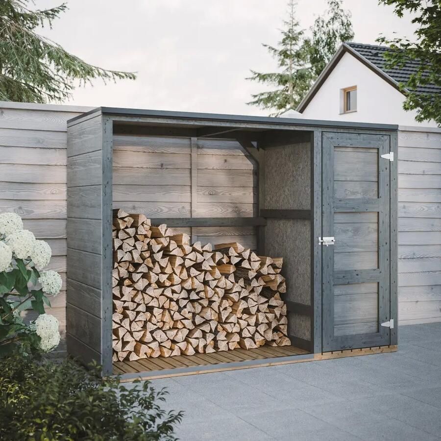 Houtberging haardhoutberging 75x217x159cm