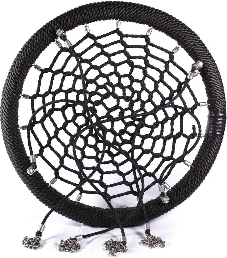 Nestschommel vogelnestschommel zwart voor openbare speelplaatsen 120cm