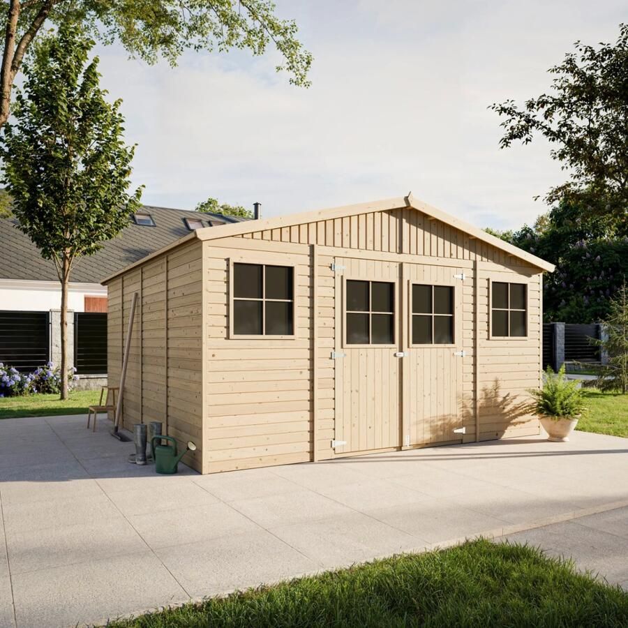 Tuinschuur tuinberging grenen 395x401x246cm