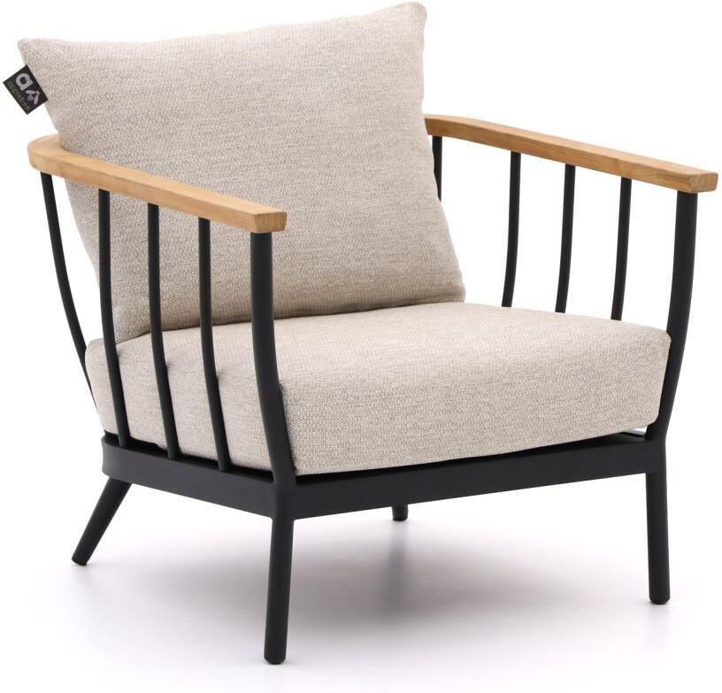 Apple Bee Condor lounge chair 80 Black alu frame SVLK teak arm natural Bee Wett cu - Foto 3