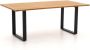 Applebee Condor dining table 190x90x75 top SVLK teak Natural base aluminium Black - Thumbnail 2