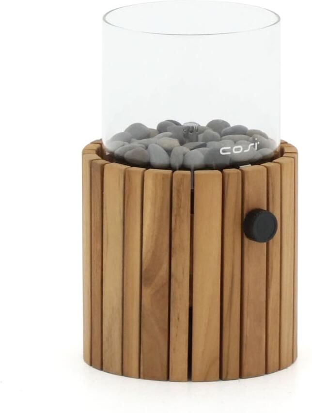 Cosi scoop Timber Round Gaslantaarn Unieke sfeermaker Voor binnen en buiten Inclusief glas en kiezelstenen - Foto 2