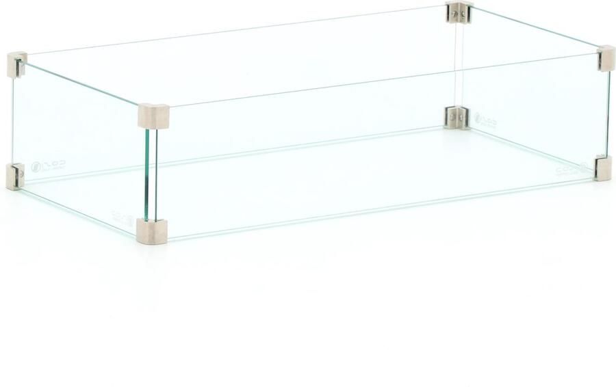 Cosi Fires Glasset Rechthoek Fires Roestvrij staal Transparant - Foto 3