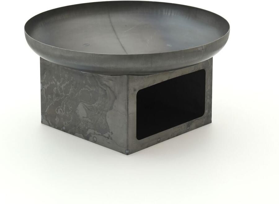 Redfire – Juva – Grijs Staal – Vuurschaal – Stevig staal – Diameter 80cm Industrieel – Terrasverwarming – Sfeerhaard Houtopslag - Foto 3