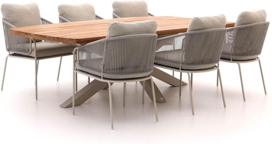 SUNS Revello Induno Deens Ovaal 220cm dining tuinset 7-delig Laagste prijsgarantie!