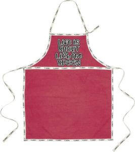 Impré Keukenschort Rood Wit Zwart