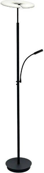 Artdelight Vloerlamp Riva Uplighter + Leesarm zwart