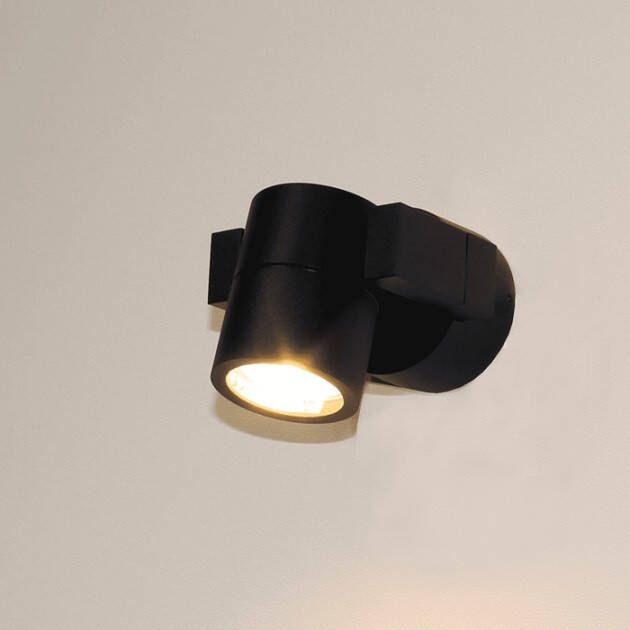 Artdelight Wandlamp Single 1-lichts zwart kantelbaar