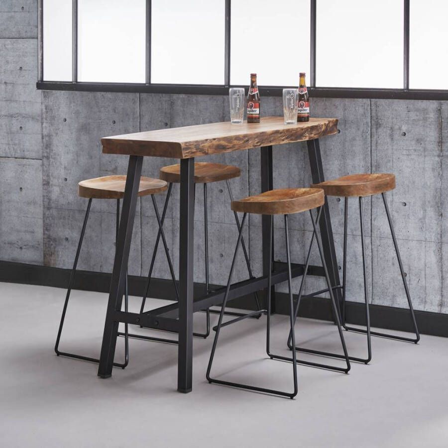 BelaLuz Barstoel Dean hout