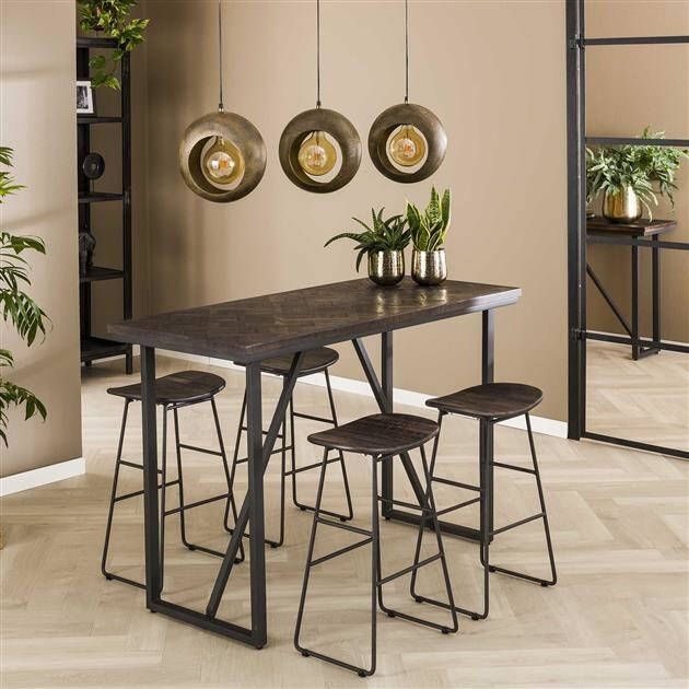 BelaLuz Bartafel Vine teakhout 140 cm