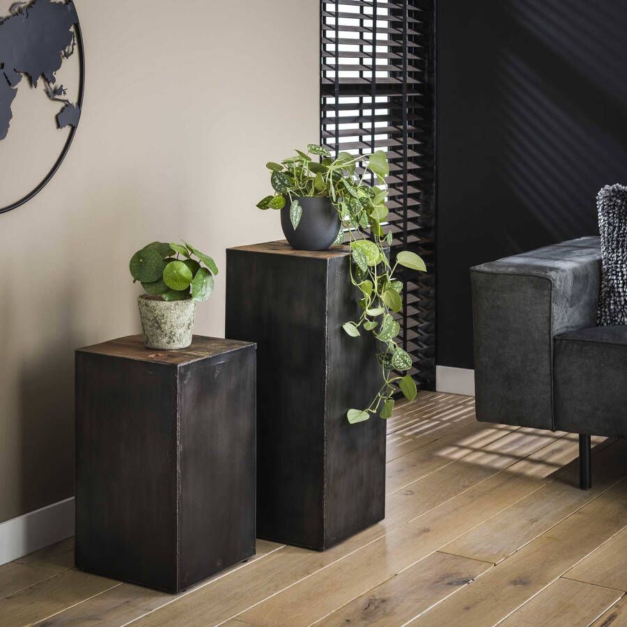 BelaLuz Bloementafel Mars 50 cm hardhout