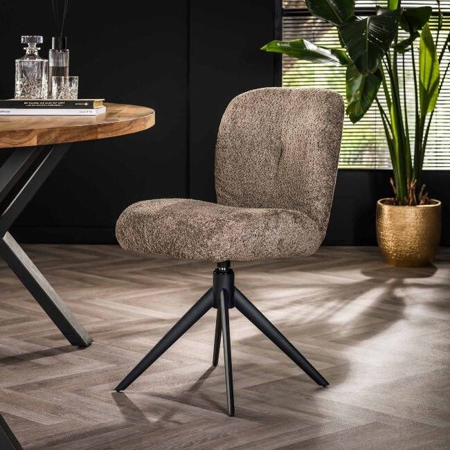 BelaLuz Eetkamerstoel Giro Taupe boucle