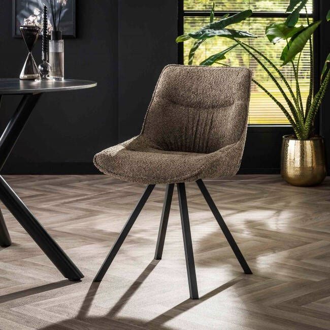 BelaLuz Eetkamerstoel Wing Boucle taupe