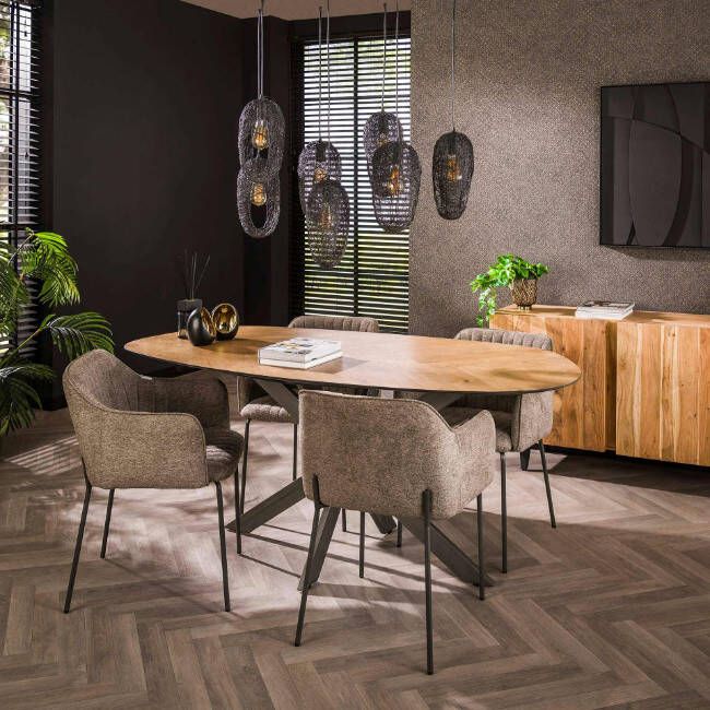 BelaLuz Eettafel Puff 180 cm Organisch