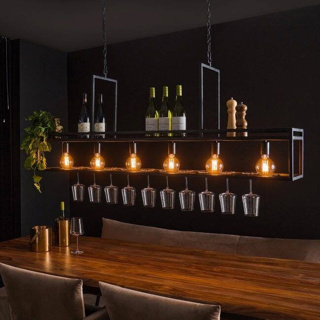 BelaLuz Hanglamp Baro 6-lichts charcoal