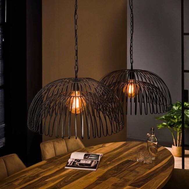 BelaLuz Hanglamp Bow 2-lichts Charcoal