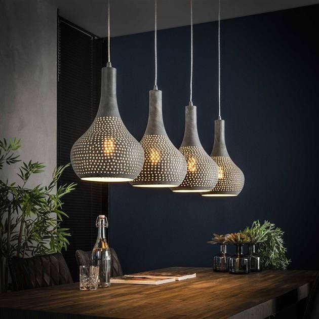 BelaLuz Hanglamp Chingo 4-lichts Betonlook