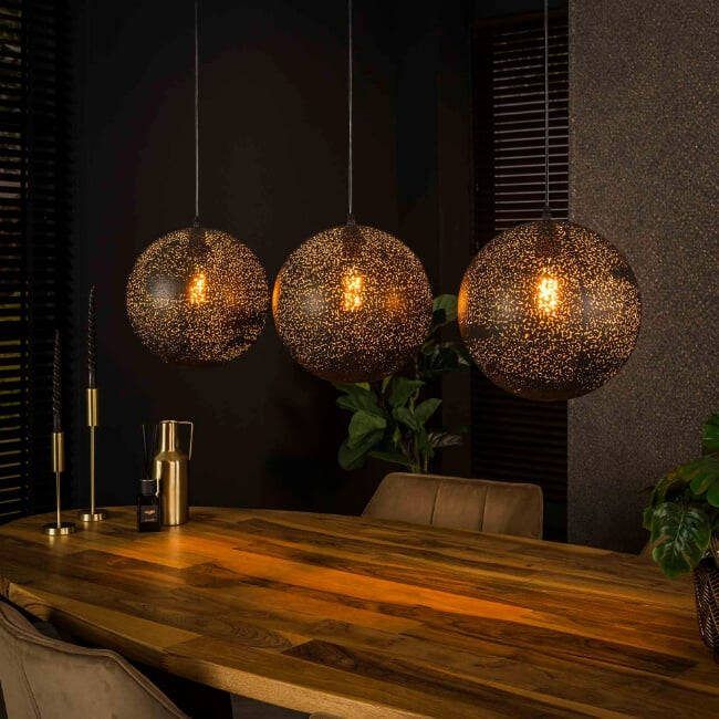 BelaLuz Hanglamp Dopo 3-lichts charcoal