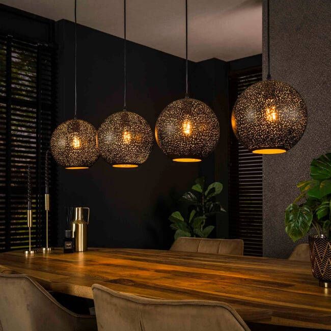 BelaLuz Hanglamp Dopo 4-lichts charcoal