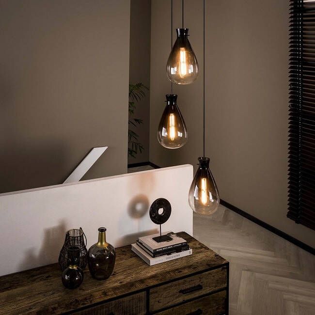 BelaLuz Hanglamp Droplet 3-lichts getrapt