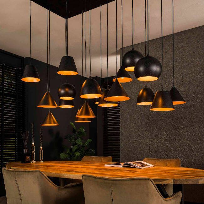 BelaLuz Hanglamp Giant 18-lichts charcoal