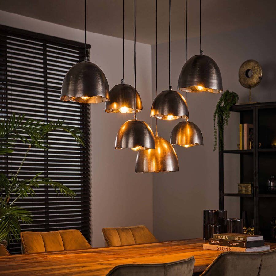 BelaLuz Hanglamp Glenzi 7 lichts zwart nikkel