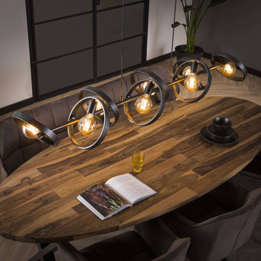 BelaLuz Hanglamp Hera 8-lichts charcoal