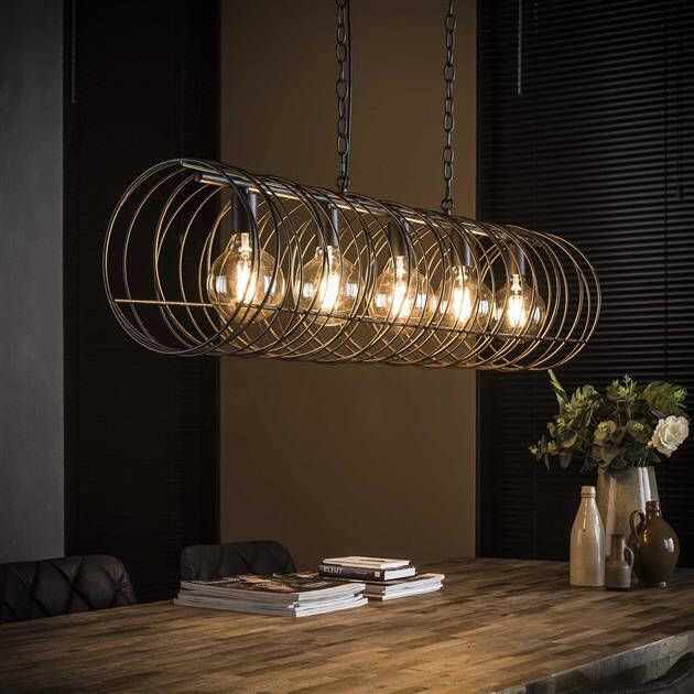 BelaLuz Hanglamp Missouri 5-lichts Charcoal