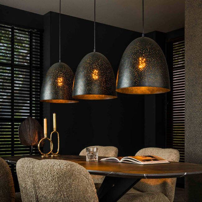 BelaLuz Hanglamp Monte 3-lichts charcoal