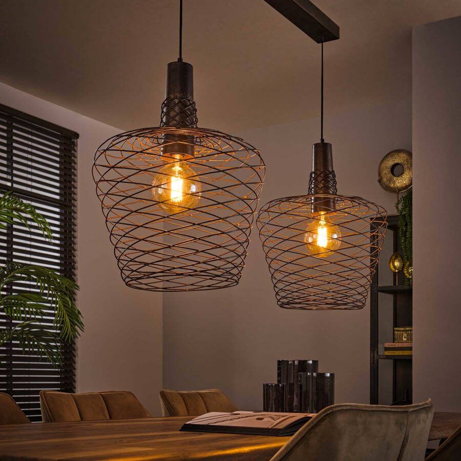 BelaLuz Hanglamp Taylor 2-lichts antiek koper