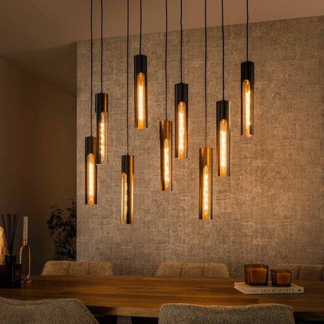 BelaLuz Hanglamp Titan 9-lichts Charcoal