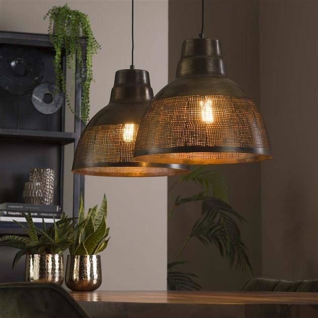 BelaLuz Hanglamp Toro 2-lichts brons antiek