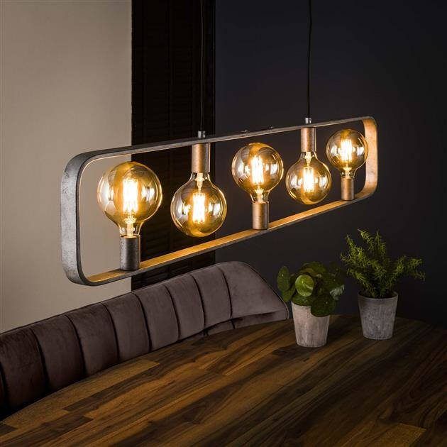 BelaLuz Hanglamp Trip 5-lichts Oud zilver