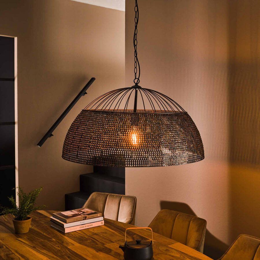 BelaLuz Hanglamp Zelda 1-lichtsØ80 cm zwart bruin
