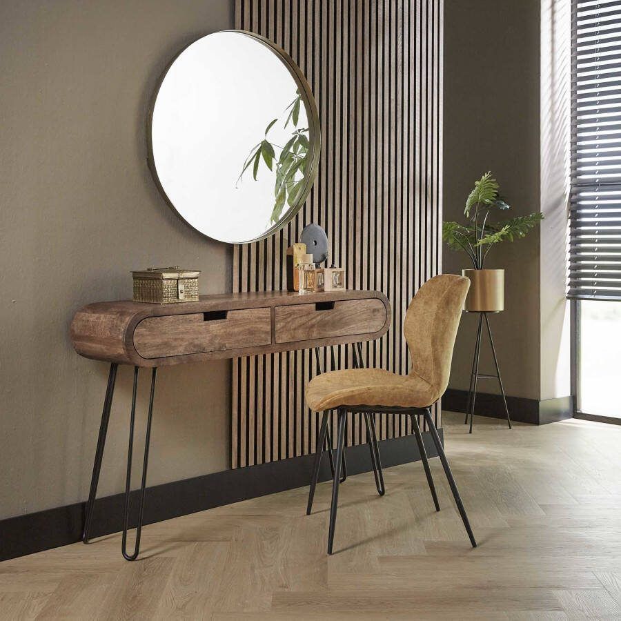 BelaLuz Kaptafel Space 2-lade mango zandkleur