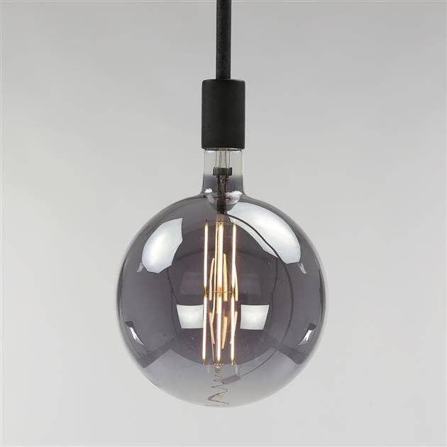 BelaLuz Lichtbron 8W BolØ20 cm LED filament titanium smoke