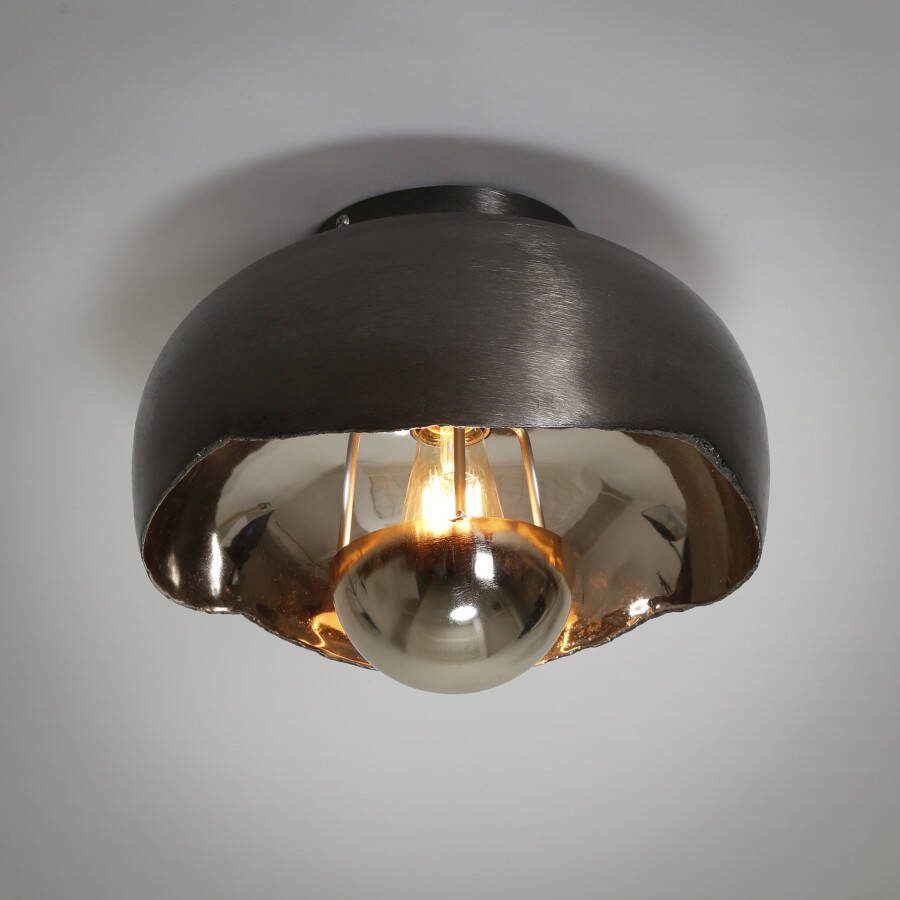 BelaLuz Plafondlamp Glenzi 35 cm zwart nikkel