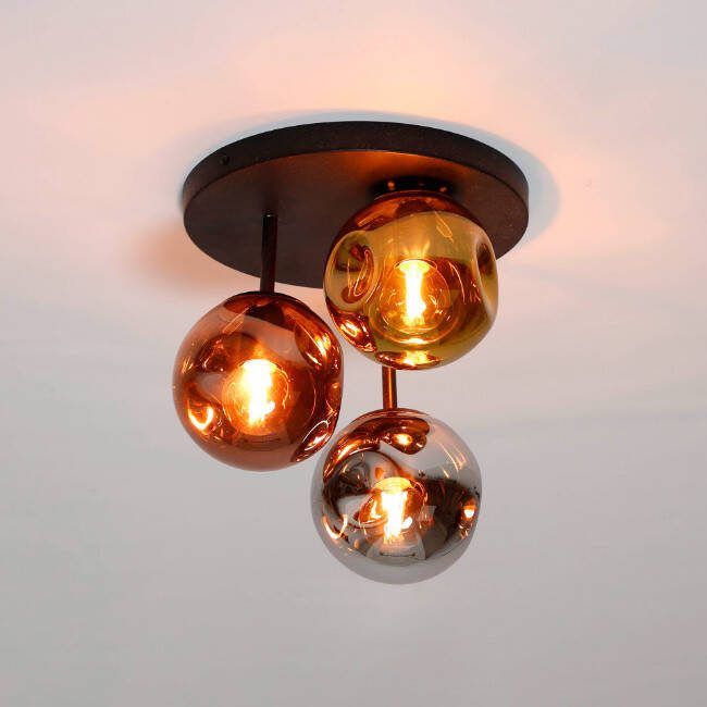 BelaLuz Plafondlamp Miro 3-lichts charcoal