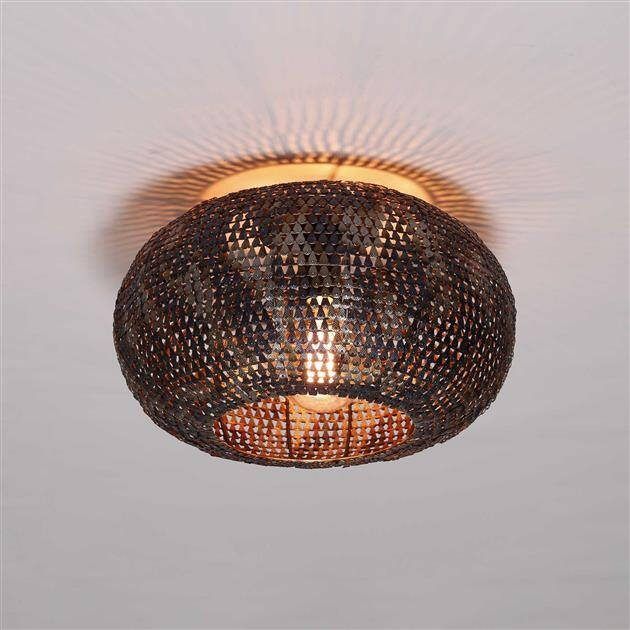 BelaLuz Plafondlamp Zelda 1-lichts zwart bruin