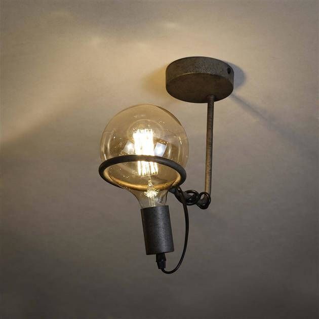 BelaLuz Plafondlamp SaturnusØ12 5 cm bol Oud zilver