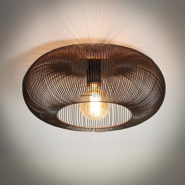 BelaLuz Plafondlamp VinceØ43 cm brons met koperen las
