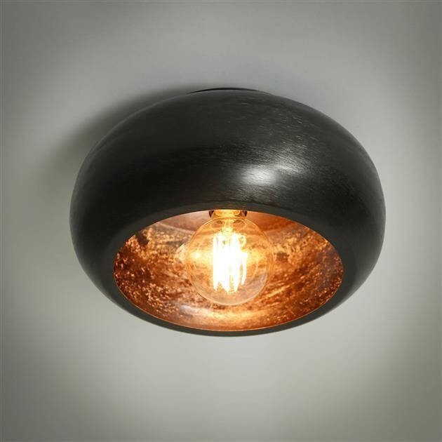 BelaLuz Plafondlamp Zenzi zwart nikkelØ 34 cm