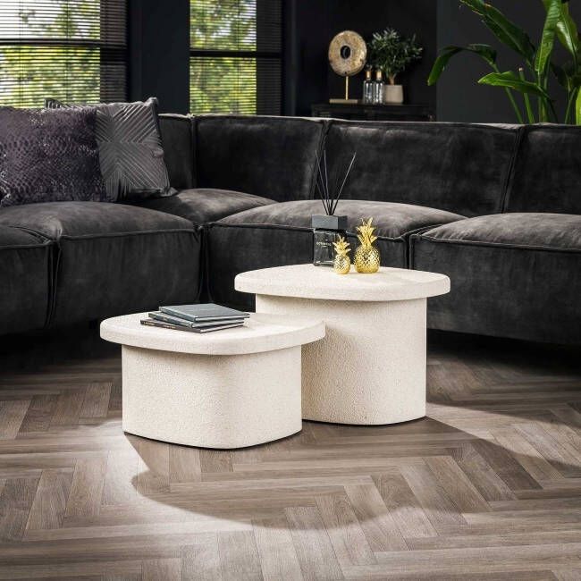 BelaLuz Salontafel 2-set Octo wit