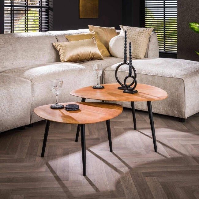 BelaLuz Salontafel Arthur 2-set Driehoek