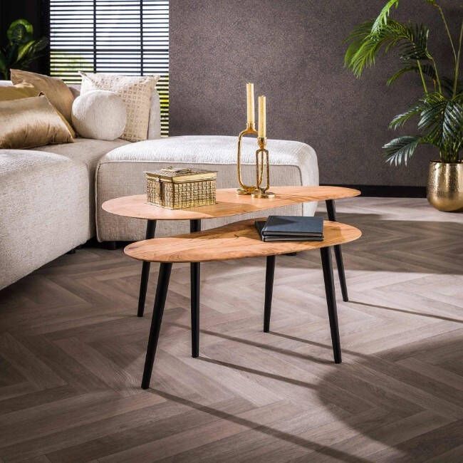 BelaLuz Salontafel Arthur 2-set niervormig organisch