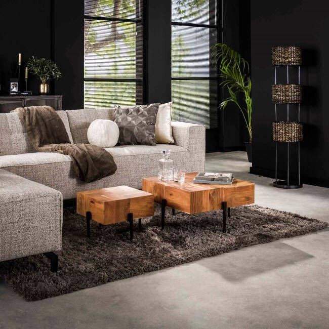 BelaLuz Salontafel District 2-set acaciahout