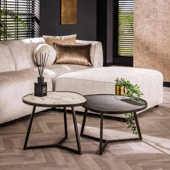 BelaLuz Salontafel Gusto 2-set Leisteen