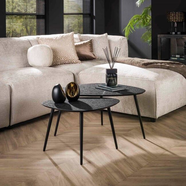 BelaLuz Salontafel Vela 2-set zwart